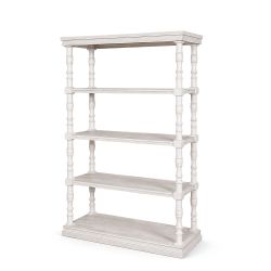 Boho White Bookshelf