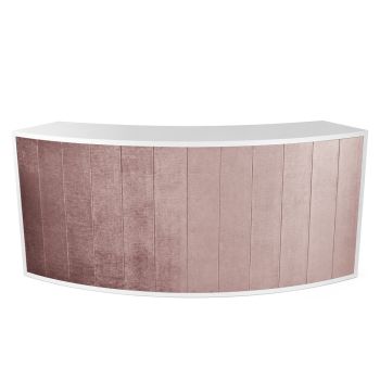 Blackout Acrylic Top Curved Bar (White-Rose Gold)