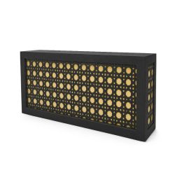 Black Jumbo Woven Cane Bar - Yellow