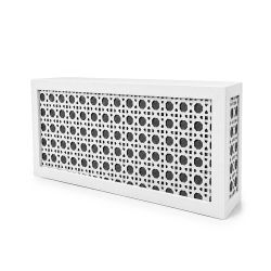 White Jumbo Woven Cane Bar - Black