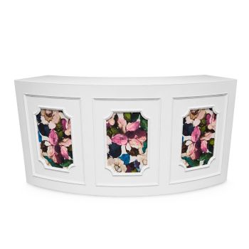 Colonial Curved Bar 8' (White - Flower)