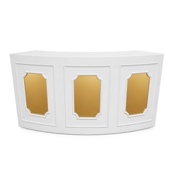 Colonial Curved Bar 8' (White - Gold)