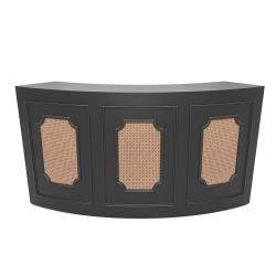 Colonial Curved Bar Rattan 8' Black