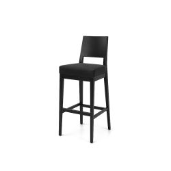 GH Porcino Bar Stool Black Cushion Black