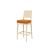 GH Porcino Bar Stool Ivory Cushion Orange