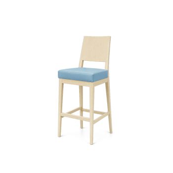 GH Porcino Bar Stool Ivory Cushion Turquoise