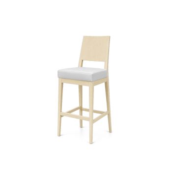 GH Porcino Bar Stool Ivory Cushion White