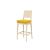 GH Porcino Bar Stool Ivory Cushion Yellow