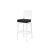 GH Porcino Bar Stool White Cushion Black GH Porcino Bar Stool White Cushion Black
