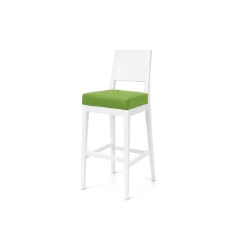 GH Porcino Bar Stool White Cushion Green