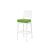 GH Porcino Bar Stool White Cushion Green GH Porcino Bar Stool White Cushion Green