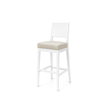 GH Porcino Bar Stool White Cushion Ivory