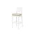 GH Porcino Bar Stool White Cushion Ivory GH Porcino Bar Stool White Cushion Ivory