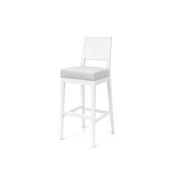 GH Porcino Bar Stool White Cushion White