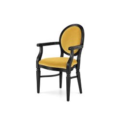 Chandelle Armchair Black - Cushion Champagne (Velvet)