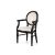 Chandelle Armchair Black - Cushion Ivory (Leather)