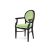 Chandelle Armchair Black - Cushion Mint (Velvet)