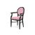 Chandelle Armchair Black - Cushion Pink (Velvet)