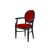 Chandelle Armchair Black - Cushion Red (Velvet)