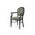 Chandelle Armchair Black - Cushion Silver (Velvet)