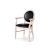 Chandelle Armchair Ivory - Cushion Black (Leather)