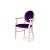 Chandelle Armchair Ivory - Cushion Eggplant (Velvet)