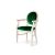 Chandelle Armchair Ivory - Cushion Emerald Green (Velvet)