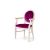 Chandelle Armchair Ivory - Cushion Magenta (Velvet)