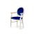 Chandelle Armchair Ivory - Cushion Royal Blue (Velvet)