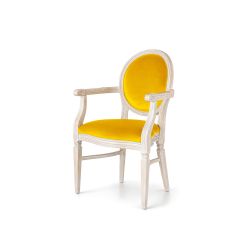 Chandelle Armchair Ivory - Cushion Yellow