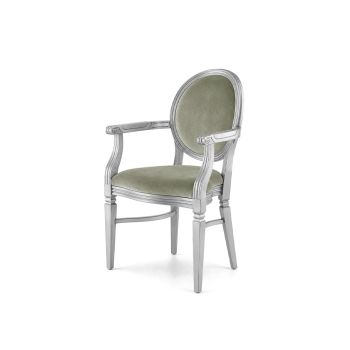 Chandelle Armchair Silver - Cushion Silver (Velvet)