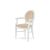 Chandelle Armchair White - Cushion Champagne