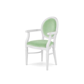 Chandelle Armchair White - Cushion Mint