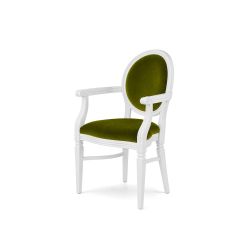 Chandelle Armchair White - Cushion Moss