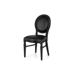 Chandelle Chair Black - Cushion Black (Leather)