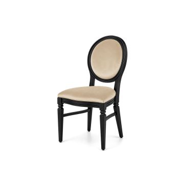 Chandelle Chair Black - Cushion Champagne (Velvet)