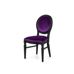 Chandelle Chair Black - Cushion Eggplant (Velvet)