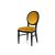 Chandelle Chair Black - Cushion Gold (Velvet)