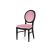 Chandelle Chair Black - Cushion Pink (Velvet)