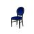 Chandelle Chair Black - Cushion Royal Blue (Velvet)