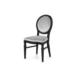 Chandelle Chair Black - Cushion Silver (Velvet)