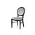 Chandelle Chair Black - Cushion Silver (Velvet)