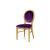 Chandelle Chair Gold - Cushion Eggplant (Velvet)