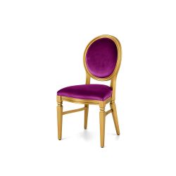 Chandelle Chair Gold - Cushion Magenta (Velvet)