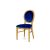 Chandelle Chair Gold - Cushion Royal Blue (Velvet)