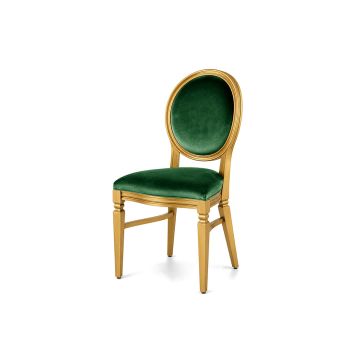 Chandelle Chair Gold - Cushion Emerald Green (Velvet)