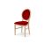 Chandelle Chair Natural - Cushion Red (Velvet)