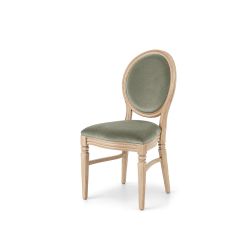 Chandelle Chair Natural - Cushion Silver (Velvet)