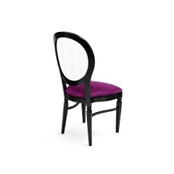 GH Chandelle Chair Black & Magenta - Clear Back