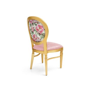 GH Chandelle Chair Gold - Peony Pink